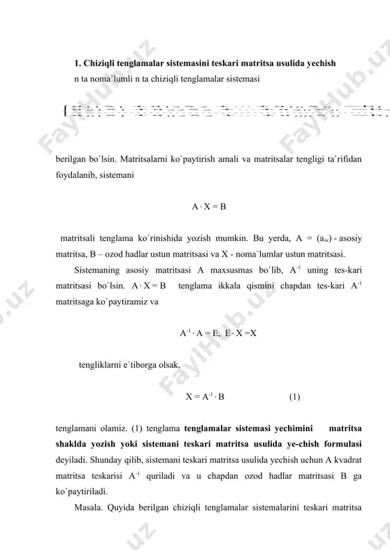 ÷ ÷ ÷ ø ö ç ç ç è æ - - - - 1 4 - 7 | | | 2 3 1 3 5 4 1 1 2 ÷ ÷ ÷ ø ö ç ç ç è æ - - 20 - 39 - 7 | | | 1 0 7 2 0 14 1 1 2 ÷ ÷ ÷ ø ö ç ç ç è æ 20 - 1 13 - | | | 1 0 7 0 0 0 0 1 5 . y x ) , ( n 1 i i i å = = y x 2 n 2 2 2 1 x ... x x + + + = x å = = n 1 i 2 i x x å å å = = = £ n 1 i 2 i n 1 i 2 i n 1 i i i y …