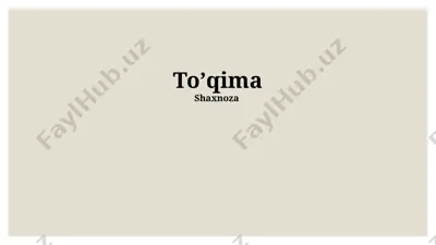 to'qima — PPTX