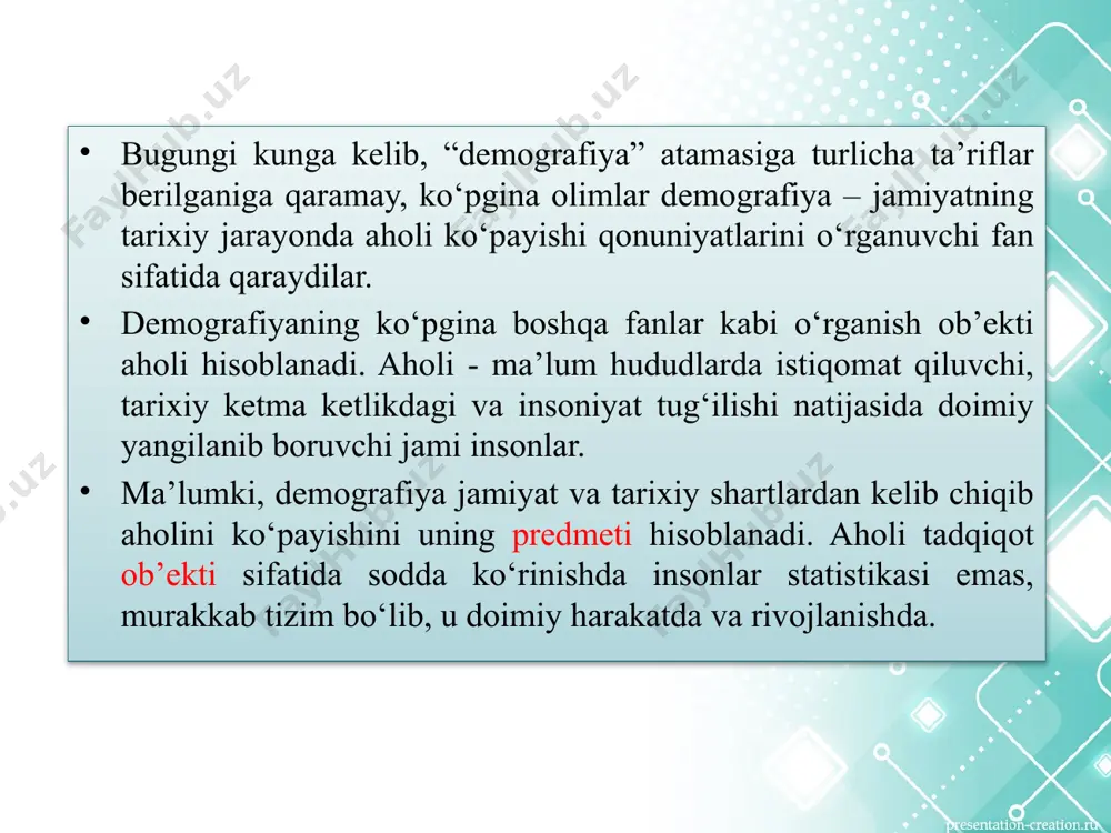 belgilab berilgan: aholining real daromadlarini va sotib olish qobiliyatini oshirish, kam taxminlangan oilalar sonini kamaytirish va daromadga ko‘ra aholi o‘rtasidagi tabaqalanish darajasini pasaytirish; byudjet tashkilotlari ishchilarning oylik maoshlari, pensiya va oshib borayotgan inflyatsiyani hisobga olgan holda ijtimoiy ta’minotni oshirib borish; yangi ishjoylarini yaratish va aholining ratsional bandligini, avvalambor o‘rta maxsuslarni va oliy ta’lim muassasalari bitiruvchilarini, mehnat bozorining muozanatini va infratuzilmani rivojlanishi, ishsizlikning kamayishinita’minlash; 11 mehnatga layoqatli aholiga ularning mehnat faoliyatlarini yo‘lga qo‘yishlari va aktiv tadbirkorlik bilan shug‘ullanishlari uchun sharoit yaratish, ishchi kuchi sifatini oshirish, professional tayyorgarlik tizimini kengaytirish, ish joyiga muhtojlarni qayta tayyorlash va malakasini oshirish141. shu bilan birga, keng miqyosdagi ishlarni amalga oshirishda belgilangan vazifalardan tashqari quyidagilar zarur: ishchi kuchiga muozanatlashgan talab va taklif asosida aholini ish bilan taxminlovchi tashkilot va muassasalar faoliyatini ta’minlovchi iqtisodiy maqsadga yo‘naltirilgan ish joylarini saqlab qolish bo‘yicha mintaqaviy dasturlarni ishlab chiqish va realizatsiya qilish; aholining mustaqil bandligini rivojlantirish va kichik biznesni davlat tomonidan qo‘llab-quvvatlanishi. …