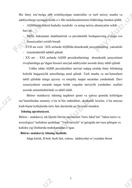 missisipi; 8.tog`li shtatlar:montana, andoha,vayoming,kolaroda,nyu-meksika,arizona,yuta,nivada; 9.tinch okiani shtatlari: vashington ,oregon,kaliforniya,alyaska,gavaya; xaar bir shtat okruglarga bulinadi ,jami 3041 okrug,ananaviytarizda graflik deb ataladi. maxalliy o`z -o`zini boshqarish dastlab shaxarlarda boshlangan ,keyin qishloqlarda amalga oshirilgan . poytaxti vashinton shaxri .vashington shaxrining maydoni-178 km ,axolisi-626 ming kishi. 1791 yil asos solingan . 1800 yil 1 dekabrda poytaxt etib tailandi.filadelfiyadan kongiress va asosiy xukumat muassasalari olib kelindi.aqshning birinchi prezidenti –jorj vashingtonnomi bilan ataladi. shimoliy amerikada 1775-1783 yillarda bo`lib o`tgan xalq ozodligi xarakatlaridan sung mustaqillik qulga kiritildi . giografik jihatdan turli xududlarga bulingan 13 ta shtat yagona federatsiyaga ,fediratsiya davlatiga birlashadi va amerika qushma shtatlari tashkil qiladi. ana shu shtatlarni birlashtirib turish ba ularni boshqarish uchun kuchli xokimyatga zaruriyat seziladi. shu tufayli mamlakatda prezidentlik boshqaruvi joriy etiladi .1787 yilningmay sentiyabrning oylarida feladelfiya konistitusion yig`ilishida ishlab chiqilgan va qabul qilinda 12 shtatdan jami 13 shtat edi. 55vakil ishtirok etadi . bu ishtirokchilarni “asoschi otalalar ‘ deb atash qabul …
