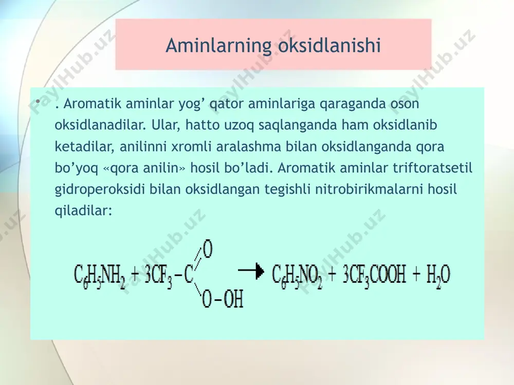 aromatik aminobirikmalar. anilin - Page 5