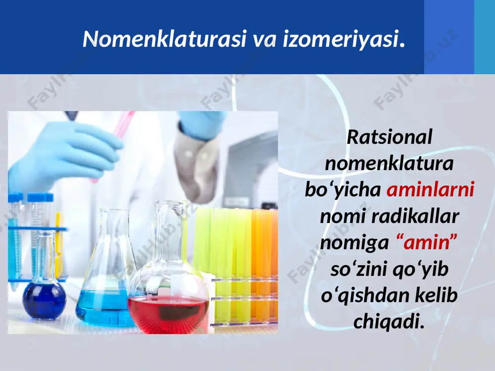 aminlar va aromatik aminlar. olinishi va xossalari. 10 - sinf - Page 4