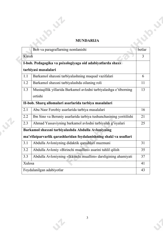 asar davomida ushbu savolga javob berishga harakat qilgan. «turkiy guliston yoxud axloq» asari «axloq», «tarbiya», «yaxshi xulqlar», «yomon xulqlar» deb nomlangan qismlarga bo`linadi. asarda diyonat, sa`y va g`ayrat, riyozat, shijoat, qanoat, sabr, nafs, vijdon, iffat, oliyhimmatlik va shu kabi yuksak axloqiy tushunchalar, zulm, nifoq, ta`ma, xasad, loqaydlik, g`iybat, xaqorat, uyatsizlik, namimat (chaqimchilik), adovat kabi yomon xulqlar millat va vatan saodatiga e`tiborsizlik va bepisandlik bilan bog`langan holda muhim ijtimoiy muammo sifatida talqin etilgan. yuqorida aytib o’tilganidеk, abdulla avloniyning asarida inson kamoloti masalasi markaziy masala bo’lib hisoblanadi. uning asarida insonning jamiyat va hayotda tutgan o’rni, burch va vazifalari haqidagi muammolar o’ziga xos bir tarzda bayon etiladi. abdulla avloniy insonnning baxt-saodatga, erishuvi faqat bilimga bog’liqligini e'tirof etadi. mustaqil mamlakatimizning ham oliy maqsadi har tomonlama еtuk barkamol shaxsni voyaga еtkazishdir. biz har ikki jihatdagi mushtarak maqsadni amalga oshirish uchun boshlang’ich sinifda sinf o’quvchilarni tarbiyalashda abdulla avloniyning ma’rifatparvarlik qarashlari asosida barkamol shaxsni tarbiyalashni maqsadga muvofiq …