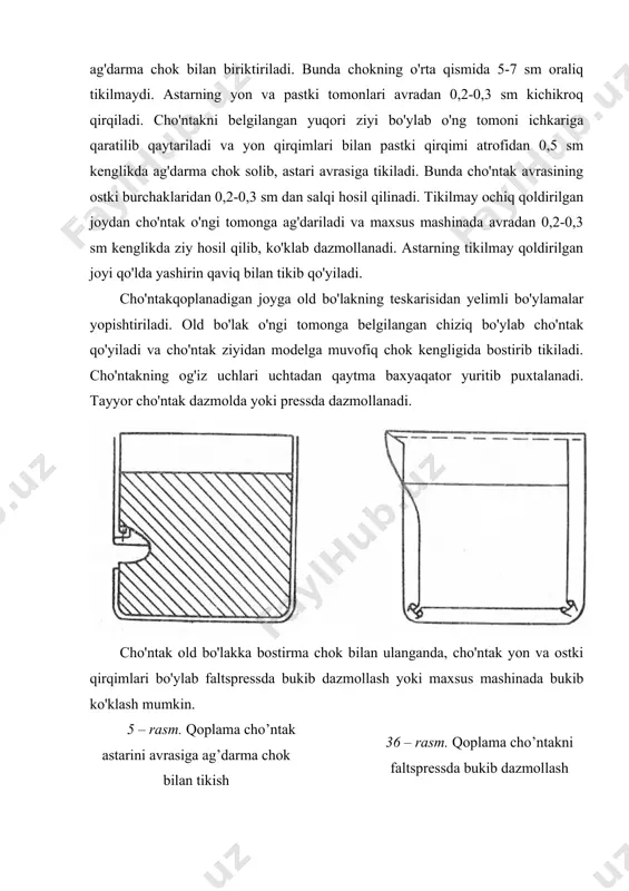 ustki kiyimlar qoplama cho’ntaklarni tikish - Page 3