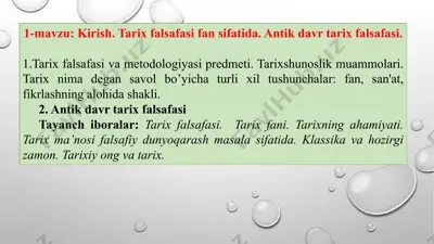 tarixfalsafasi — PPTX