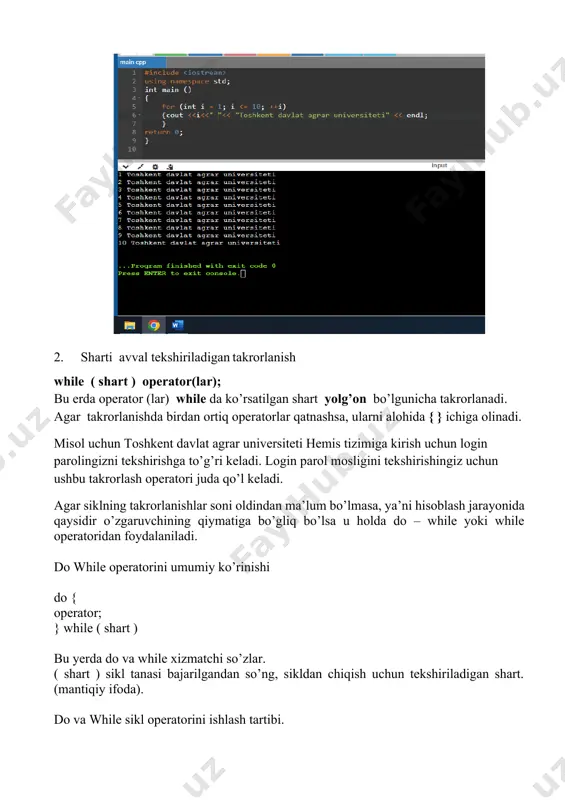 takrorlanuvchi algoritmlar va ularning dasturi - Page 2