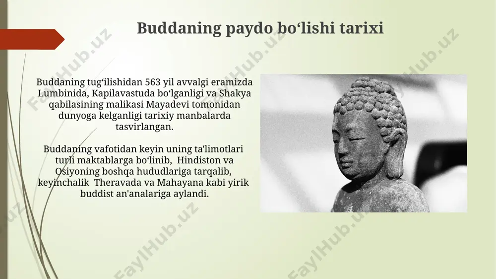 buddaviylik dinining paydo boʻlish tarixi, asosiy ta'limotlari, oqimlari va manbalari - Page 4