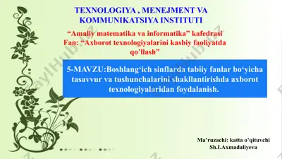 amaliy matematika va informatika darslik — PPTX