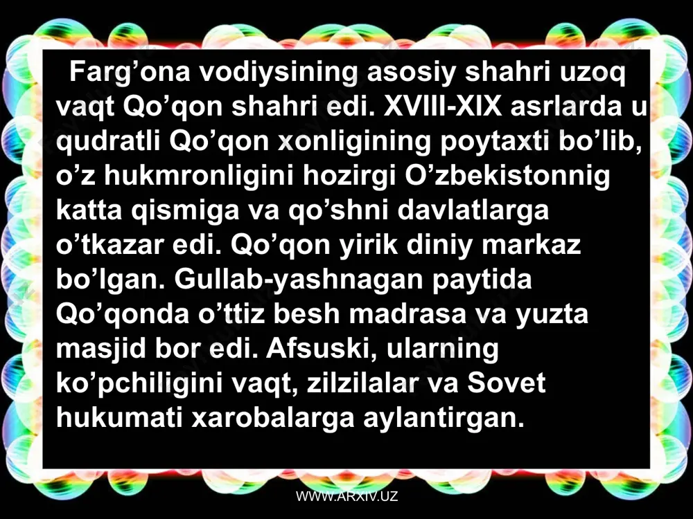 kiritish uchun 12 ta yangi loyiha pasportlari respublika maxsus komissiyasiga taqdim etildi. bunda viloyatimizda 70 dan ziyod loyihalar amalga oshirilishi bilan qo'shimcha 41 mlrd. so'mlik mahsulotlar ishlab chiqariladi. shuningdek, 20 mln. dollarga yaqin valyuta zaxirasi tejalishiga va 300 nafar yangi ishchi o'rinlari yaratilishiga zamin yaratadi. www.arxiv.uz www.arxiv.uz bunday keng ko'lamli bunyodkorlik ishlari, obodonlashtirish va boshqa bir qator xayrli ishlarning zamirida, faqat xalqimiz hayotini yanada farovon, yurtimiz taraqqiyotini yanada rivojlantirish hamda farzandlarimizni ham jismoniy, ham maonaviy jihatdan sog'lom qilib ўstirish, ularning baxtu saodati, farovon kelajagini kўrish, dunyoda hech kimdan kam bўlmaydigan avlodni tarbiyalashdek ezgu maqsad yotganini ko'rish mumkin. www.arxiv.uz www.arxiv.uz image9.jpeg image10.jpeg image11.jpeg image12.jpeg image13.jpeg image14.png image15.jpeg image16.jpeg image17.jpeg image18.jpeg image19.jpeg image20.jpeg image21.jpeg image22.jpeg image23.jpeg image24.jpeg image25.jpeg image26.jpeg image27.jpeg image28.jpeg image29.jpeg image1.jpeg image2.jpeg image3.jpeg image4.jpeg image5.jpeg image6.jpeg image7.jpeg image8.jpeg