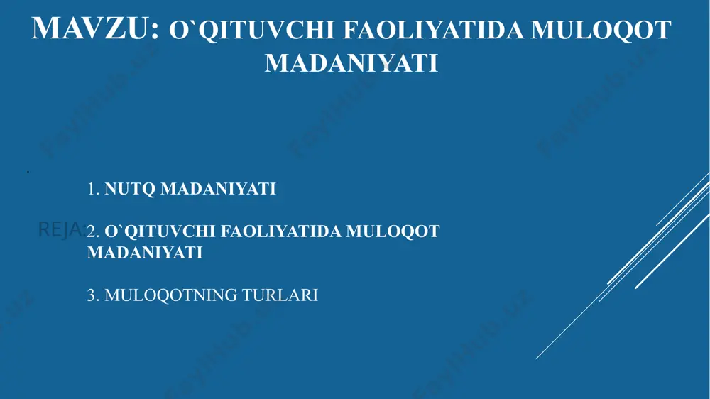 o`qituvchi faoliyatida muloqot madaniyati - Page 2