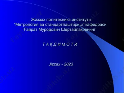 elektron va raqamli voltmetrlar — PPT