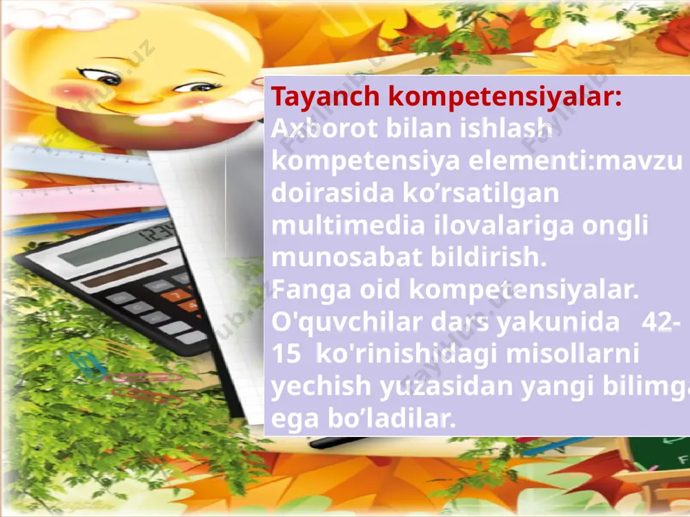 ulug' istagim, shundaydir xolos. har bir o`quvchim, bo`lolsa ustoz (dars ishlanma) - Page 4