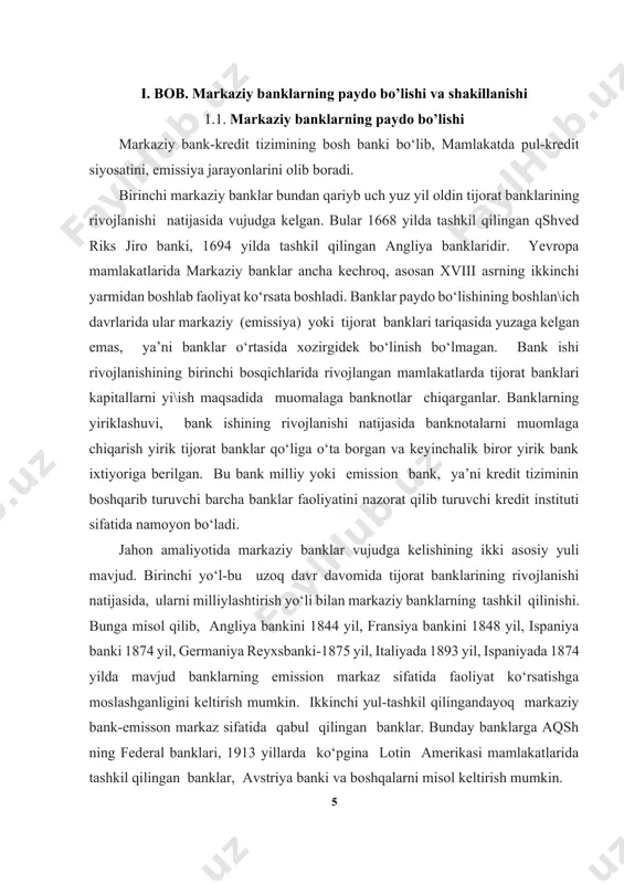 lanadigan moliyaviy muassasa. banklar moliya bozorining asosiy ishtirokchilari bo‘lib, ularning faoliyati mamlakat iqtisodiyotiga sezilarli ta’sir ko‘rsatadi. banklarning bir nechta turlari mavjud bo‘lib, ularni faoliyati va funksionalligi bo‘yicha tasniflash mumkin: chakana banklar – bu jismoniy shaxslar va kichik biznesga bevosita xizmat ko‘rsatadigan banklar tijorat banklari – bu korporativ mijozlarga moliyaviy xizmatlar ko‘rsatadigan va yirik kredit operatsiyalarini amalga oshiradigan banklar. banklar mulkchilik shakli jihatidan quyidagilarga ajratiladi: · davlat banklari – bu butunlay davlatga tegishli banklar; · xususiy banklar – bu jismoniy shaxslar yoki kompaniyalarga tegishli banklar; · aralash banklar – bu xususiy va davlat kapitali birlashtirilgan banklar. bank tizimi - bu pul mablag‘larini saqlash va qayta ishlash bilan shug‘ullanadigan, o‘z mijozlariga kreditlar va boshqa xizmatlarni taqdim etadigan banklar va boshqa moliya institutlari to‘plamidir. bank tizimi iqtisodiy infratuzilmaning asosiy elementi bo‘lib, moliyaviy operatsiyalarning uzluksiz ishlashini ta’minlaydi. turli mamlakatlarda bank tizimi turli xil tuzilishga ega bo‘lishi mumkin. ammo odatda bank tizimi bir necha darajalarga …