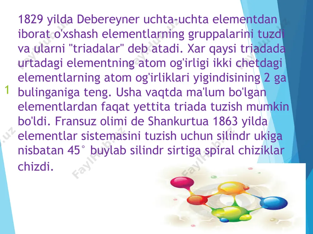 d.i.mendeleyevning elementlar davriyqonuniva kimyoviy elementlar davriy sistemasi - Page 5