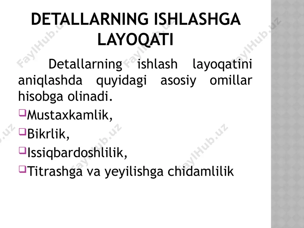 detallarning ishlash layoqati va uni ta’minlash - Page 4
