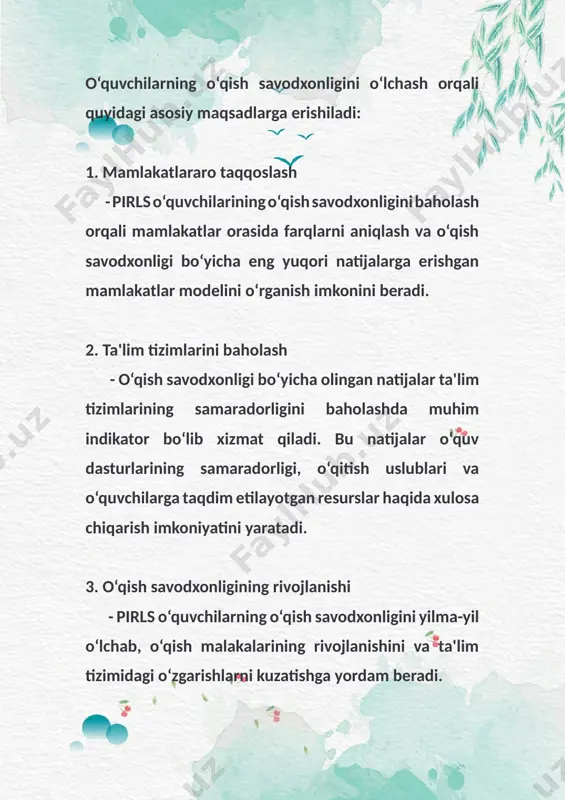 pirls baholash qamrov doirasi - Page 3