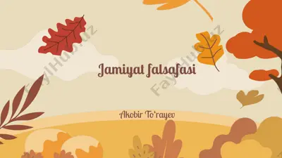 jamiyat falsafasi — PPTX