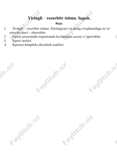 yiringli – rezorbtiv isitma. sepsis — DOC