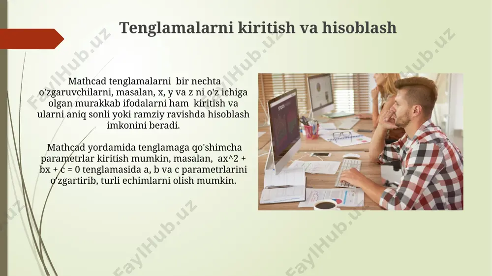mathcad amaliy dasturi-imkoniyatlari va unda ishlash asoslari - Page 4