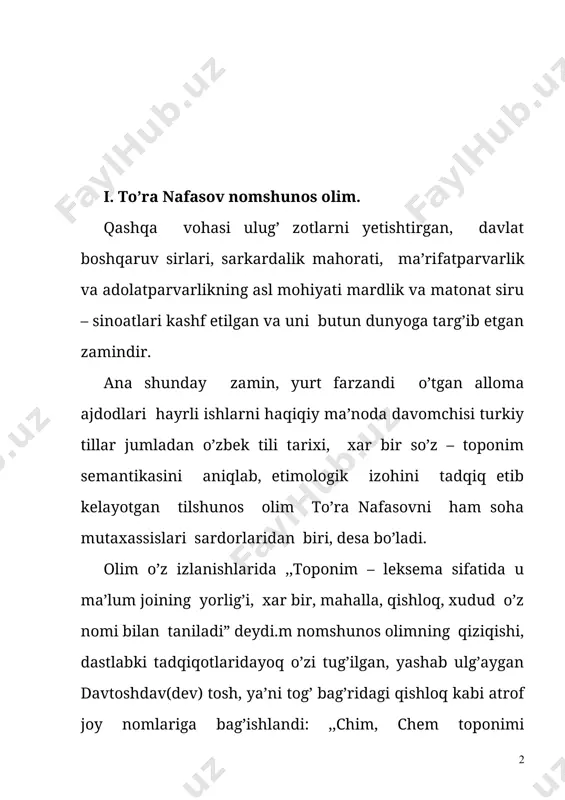y taxsil olib, muallimlik qilish xujjatiga ega bo’lgan, so’ngra qarshi pedagogika bilim yurtida o’tgan asrning 50 – yillarida o’qigan, 1965 – 1970 yillarda qarshi davlat pedagogika institutining o’zbek tili va adabiyoti fakultetini bitirgan. umrining oxiri – 1973 yilgacha davtosh qishlog’ida maktab va muallik va mudirlik qilgan. nafas muallim davtosh qishlog’ining uch avlodini o’qitgan. 1958 – 1963 yillarda samduning filologiya fakultetida taxsil ko’rdi. o’zbek, tojik, xorijiy (nemis, ingliz, fransuz) tillar, rus tili va adabiyoti yo’nalishida taxsil oluvchilarning barchasi filologiya fakulteti birlashgan edi. talabalik yillarida tilshunoslik fanlarini o’rganishga maxr bilan yondashdi. o’zbek tilshunosligi kafedrasi xuzurida ,,yosh tilshunos” to’garagining muntazam mashg’ulotlaridagi baxslar to’ra nafasovda bu ilmni o’rganishga mehr uyg’otdi. iv – v kurslarda shu to’garakning sardori bo’ldi. filolog talabalar o’rtasidagi ijodiy muhit (she’r yozish, hikoya yozish, gazeta va jurnallariga maqola, ocherk yozish, konferensiyalarda ma’ruza qilish, to’garaklarda muboxasa…) t.nafasovni viloyat, respublika gazetalariga xabar va maqolalar yozishga da’vat qildi. ,,o’zbekiston madaniyati”, ,,o’zbekiston filkulturasi”, ,,yosh leninchi”, …