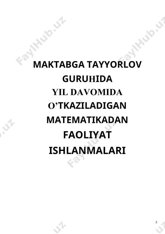 . shartli o’lchov bilan o’lchash, o’lchash natijasini sonlar bilan aniqlash. 10. turli xil o’lchamdagi narsalar orasidan bir xil o’lchamdagi narsalarni ajratish va farqlash. 11. bolalarning ko’z bilan chamalash qobiliyatlarini rivojlantirish. 12. narsalarning qalin-yupqaligini qiyoslash. 13. o’z chamasini o’lchov bilan o’lchab ko’rib, tekshirishni o’rgatish. 14. suyuq va to’kiluvchi jismlarning shartli o’lchov birligi bilan hajmini aniqlash. geometrik shakllar 1. ko’p burchak bilan tanishtirish. 2. ko’pburchakning qirralari, tomonlari o’zaro bog’liqligini tushuntirish. 3. kvadrat va to’g’ri to’rtburchak, to’rtburchakning turli ko’rinishlari bor ekanligi haqida tasavvurni shakllantirish. 4. shakllardan shakllar tuzishni o’rgatish. 5. qiziqarli uchburchak. narsalarning siluetlarini tuzishga o’rgatishda davom etish. 6. tayoqchalar yordamida turli shakllarni yasash. 7. etishmagan shaklni topishga doir mantiqiy masalalar echishga o’rgatish. 8. etishmagan shaklni topishga doir mantiqiy masalalarni echishni o’rgatishni davom ettirish. 9. romb shakli bilan tanishtirish. 10. tayoqchalarning o’rnini almashtirish natijasida berilgan shakllarni o’zgartirishga mo’ljallangan masalalar echish. 11. geometrik shakllarni turli belgilari: ko’rinishi, o’lchami, rangiga ko’ra guruhlarga ajratish. 12. turli …