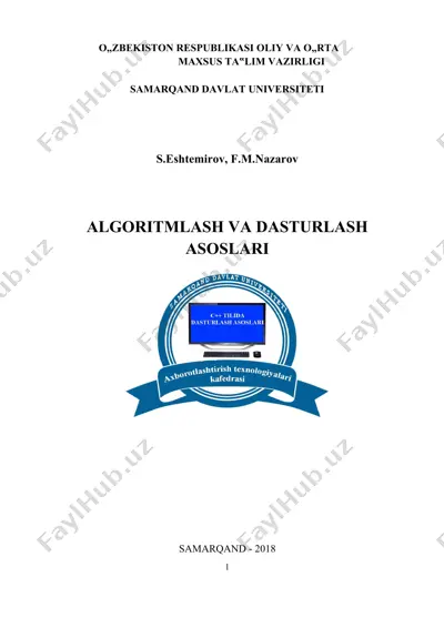 algoritm va dasturlash asoslari — DOCX