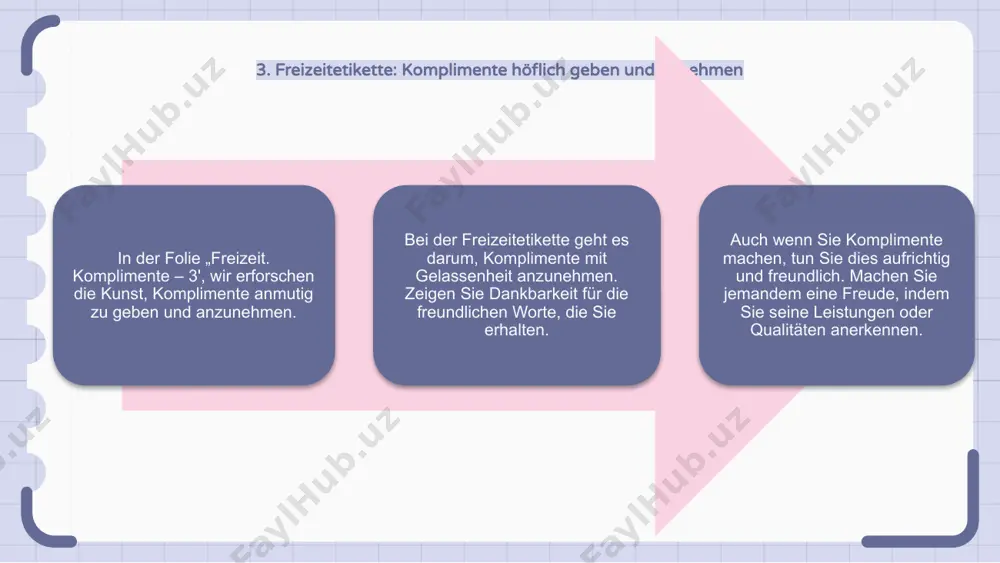 äten fördert. letztlich können komplimente als motivation im freizeitbereich das wohlbefinden, die zufriedenheit und die allgemeine lebensqualität steigern. wenn menschen durch komplimente dazu ermutigt werden, ihren freizeitbeschäftigungen nachzugehen und sie zu genießen, fördert dies das gefühl von leistung, zugehörigkeit und erfüllung und bereichert ihre freizeiterlebnisse. 11. erfolge feiern: bemühungen mit komplimenten in der freizeit anerkennen in der freizeit spielen komplimente eine wichtige rolle bei der feier von erfolgen. bemühungen mit aufrichtigen komplimenten anzuerkennen, kann die motivation steigern und beziehungen stärken. komplimente, die harte arbeit und engagement anerkennen, können dem einzelnen das gefühl geben, wertgeschätzt und geschätzt zu werden. es fördert ein positives umfeld und fördert die kontinuierliche verbesserung. sich die zeit zu nehmen, erfolge durch komplimente anzuerkennen und zu feiern, kann ein gefühl von erfolg und erfüllung hervorrufen. es steigert das gesamterlebnis von freizeitaktivitäten. 12. freude teilen: positivität durch komplimente in freizeitmomenten verbreiten in unserer freizeit spielen komplimente eine entscheidende …