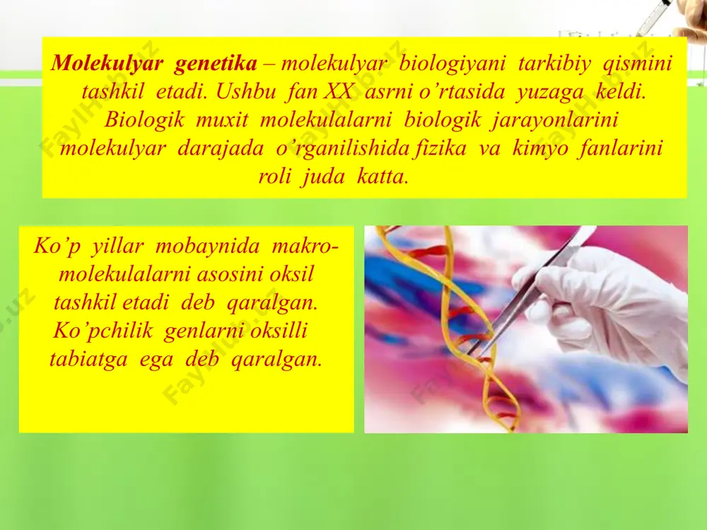 molekulyar genetika irsiy qonuniyatlar va ulardan foydalanish - Page 4