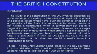 the british constitution — PPTX