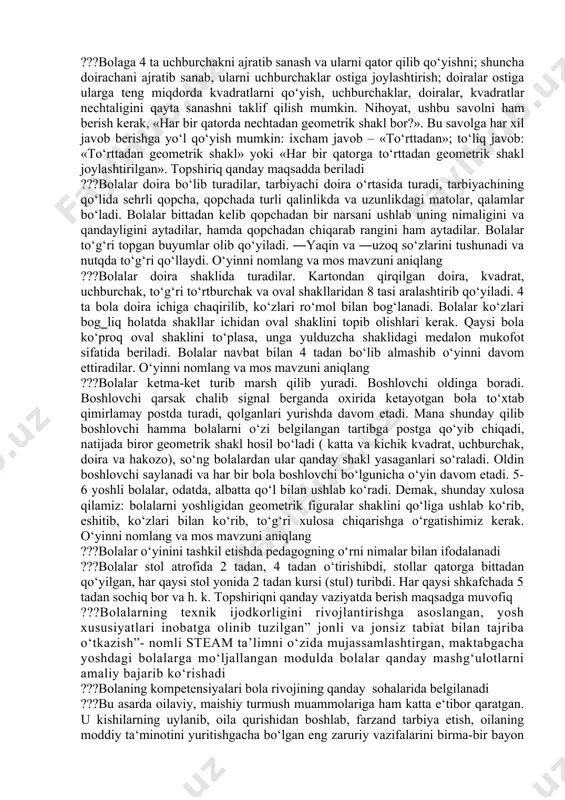 ini qachon paydo bo‘lgan ?aniq tushunchalar deb nimaga aytiladi ?antisimmetrik munosabat grafida … ?arifmetika so‘zining ma’nosi ?asimmetrik munosabat grafida … ?astronomiya fani nimani o‘rganadi ?bilish savollari bular ?bir guruhdagi figuralarning ikkinchi guruhdagi figuralardan farq qilish alomatlarini topishga doir masalalar ……. haqidagi tasavvurlarni mustahkamlash imkoini beradi ?bir turdagi narsalar to‘plamini belgilang ?bir xil elementlardan tashkil topgan to‘plamlar … ?bir xil to‘plamga kiruvchi narsalar berilgan qatorni toping ?bo‘sh to‘plam qanday belgi orqali ifodalanadi ?bolalar bog‘chasida qanday o‘qitish shaklidan foydalaniladi ?bolalarda mantiqiy masalalar uchun qanday metodikalar qo‘l keladi ?bolalarga sonlarni teskari sonlash qaysi guruhdan o‘rgatiladi ?bolalarni butunni (masalan, qog‘ozni) teng qismlarga bo‘lishga o‘rgatish ishi qanday amalga ishiriladi ?bolalarni son-sanoqqa qanday usuldan foydalangan holda o‘rgatib boramiz ?bolalarning kuzatgan va ko‘pincha o‘zlari bajargan harakatlarini aks ettirish ?chekli to‘plamlar orasidagi moslik qanday tasvirlanadi ?dasturning har xil bo‘limlariga doir masalalarni bir vaqtda bajarish qanday mashq hisoblanadi ?ekvivalent munosabat quyidagi xossalarga ega emas ?ekvivalent munosabatlar nima ?elementar matematik …