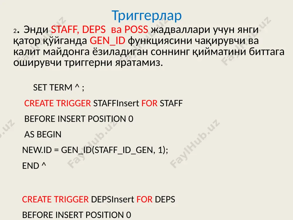 базада сақланувчи процедуралар яратиш - Page 5