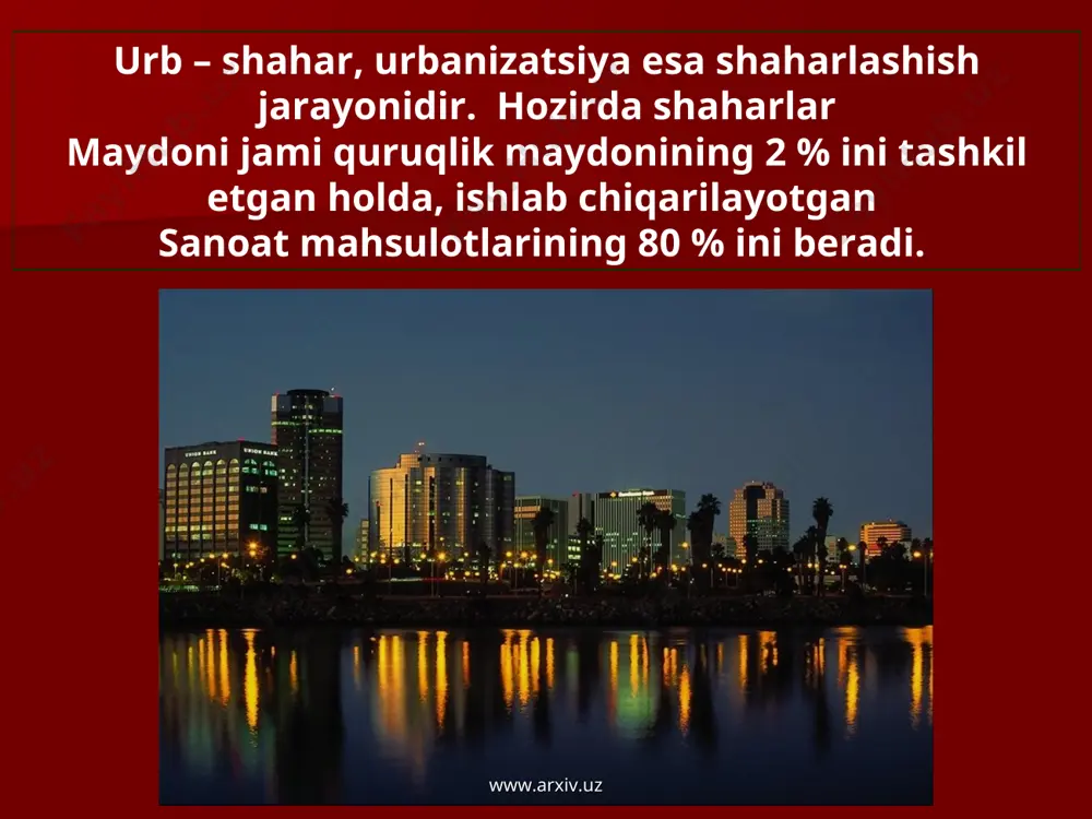 urbanizatsiya jarayoni - Page 2