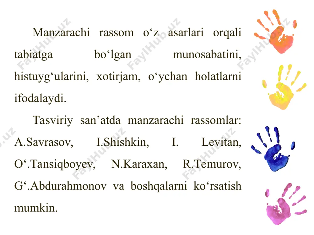 xotirjam, o‘ychan holatlarni ifodalovchi manzarani tasvirlash 5 - sinf - Page 3