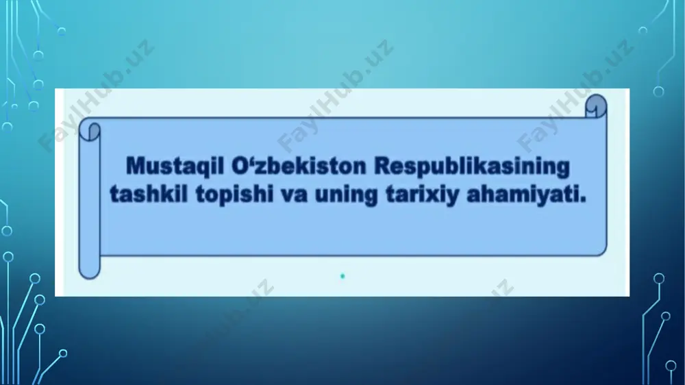 òzbekistonning eng yangi tarixi fanidan tayyorlagan taqdimot - Page 2