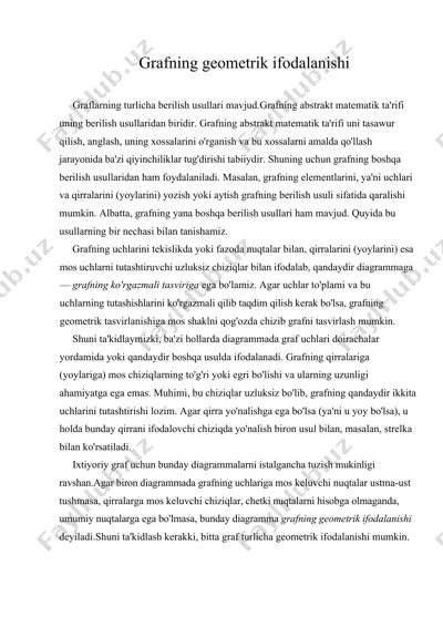 grafning geometrik ifodalanishi — DOC