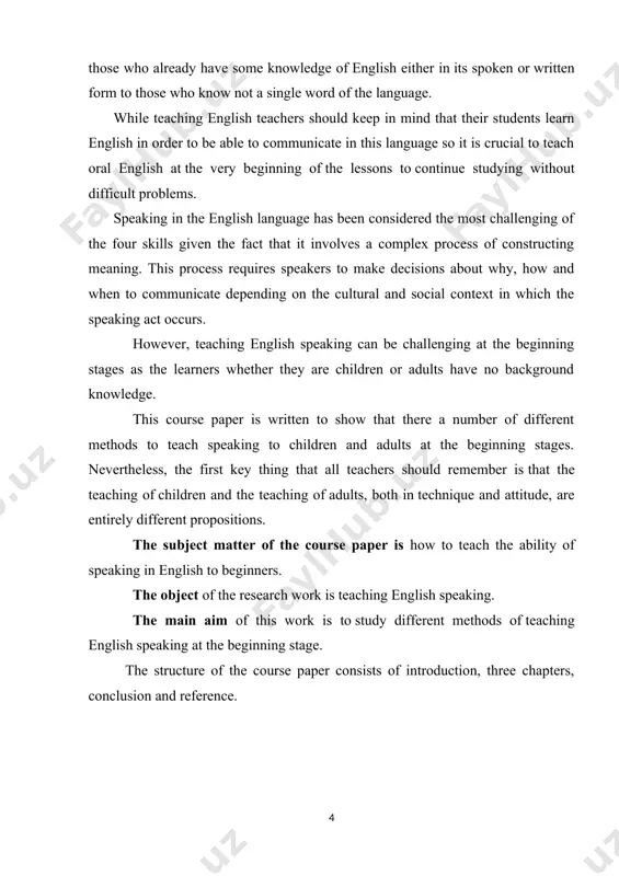 combinatorial,” involving the use of linguistic knowledge, core speaking skills, and communication strategies, which must all cohere simultaneously to constitute speaking competence and to facilitative fluent and intelligible speech production. [2] the main task of the language is to communicate with people. throughout his or her life, a person will continue to grow his speech. the psychological and methodological literature contains a number of concepts and numerous scientific articles on the formation and development of human speech. this issue has been widely covered in the works of i.r. galperin n.i.jinkin, a.a.leontiev, i.a.zimnaya and other prominent scholars. among them a.a. leontyev and zimnya’s works are worth pointing out. because in their works the stages of speech formation are analyzed from the scientific point of view, they are linked to the foreign language teaching method and serve as the basis for a foreign language teaching method. [3] in speaking process, the students …