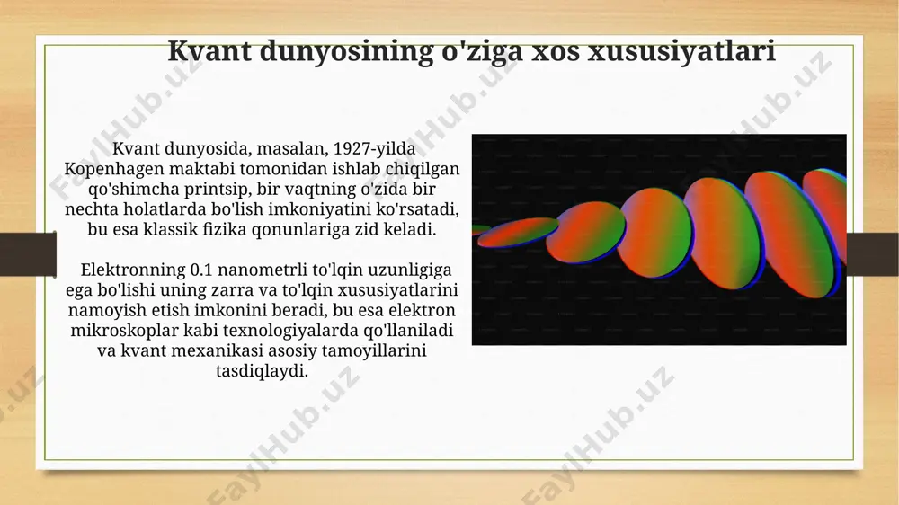 vakuumda yorug'lik tezligida (c ≈ 3 x 10⁸ m/s) harakatlanadi, bu ularning to'lqin va zarracha xususiyatlarining o'zaro bog'liqligini ko'rsatadi. e'tiboringiz uchun rahmat @taqdimot_robot image7.jpg image8.jpg image9.jpg image10.jpg image11.jpg image12.jpg image13.jpg image14.jpg image15.jpg image16.jpg image17.jpg image18.jpg image19.jpg image20.jpg image21.jpg image22.jpg image23.jpg image3.png image4.png