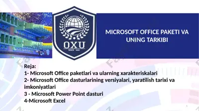 microsoft office paketi — PPTX