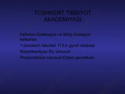 inson genetikasi — PPT
