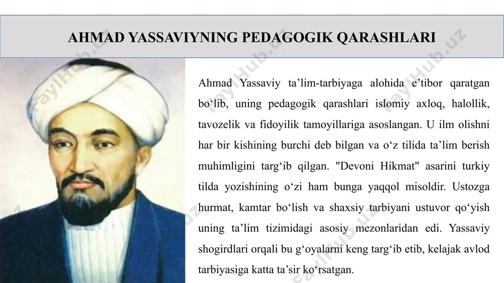 ahmad yassaviyning pedagogik gʻoyalari - Page 5