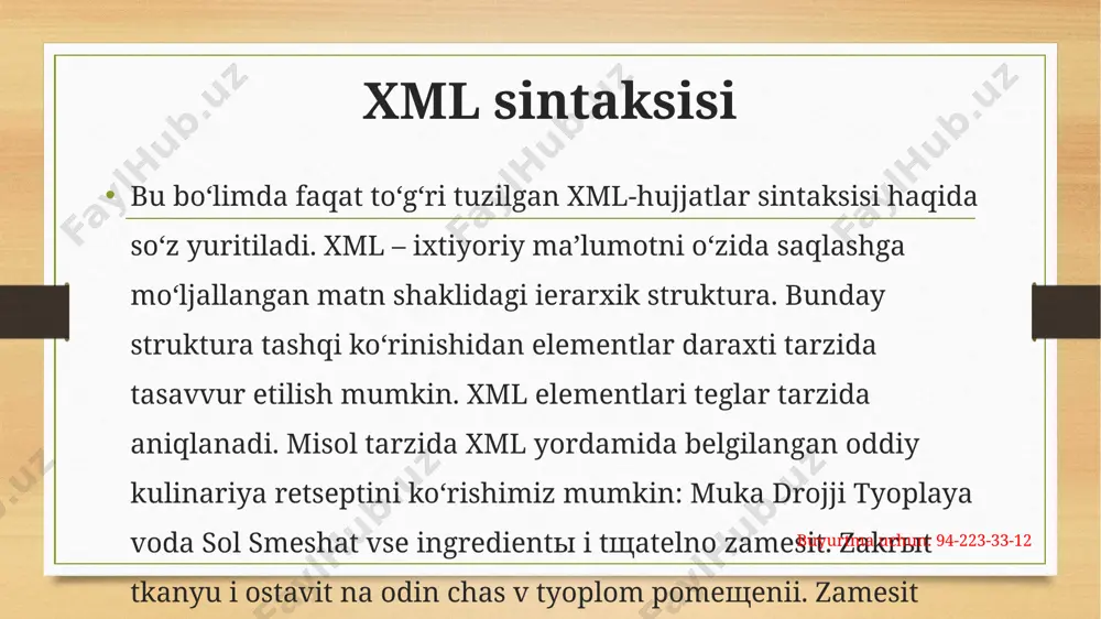 xml ma’lumotlar bazasini tasvirlash - Page 5