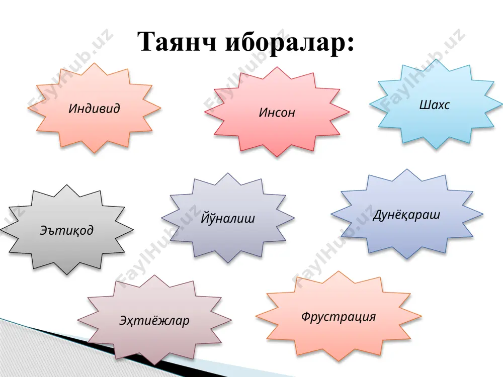 бўлгани ҳолда, жумладан у спортда туман биринчилигига давогар командага қўшилмагунча ёки узоқ жойларга туристик саёҳат пайтида у тезоқар ва муздек дарёдан кечиб ўтилишини таъминлаш вазифасини ўз зиммасига олмагунга қадар унинг шахсини таърифлайдиган белги сифатида юзага чиқмай келди. психологияда индивидуал-ликнинг кўпгина хислатлари - мослашувчанлик, тажовуз -корлик, мойиллик даражаси, ташвишланиш ва шу кабилар аниқланган. булар жамланиб, индивиднинг ўзига хослигини кўрсатади. бу психологик ҳодисалар ўз моҳиятига кўра ўзаро муносабатда бўлиб, ошкора ёки ошкора бўлмаган ҳолда аллақандай муҳитнинг мавжудлигини тақозо этади. шахс айнан ана шундай муҳитга нисбатан мослашувчанлик, тажовузкорлик, ташвишланиш ва ҳоказоларни намоён қилади. индивид ривожланишининг табиий шарт-шароитлари, унинг жисмоний тузилиши, нерв ва ички секреция безлари тизими, жисмоний тузилишдаги афзалликлари ва нуқсонлари унинг индивидуал психологик фазилатлари шаклланишига жиддий таъсир кўрсатади. лекин биологик хусусият киши шахсини таркибига сингиб, ижтимоий омилга айланиб қолади ва кейинчалик ижтимоий шаклда (психологик жиҳатдан) мавжуд бўлади. жумладан, мия патологияси индивидда, унинг тузилишида, унинг биологик жиҳатлари билан боғлиқ, лекин шахсий белгилари ҳисобланмиш …