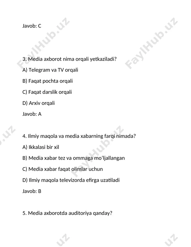 media axborotlarning boshqa axborotlardan farqi - Page 2