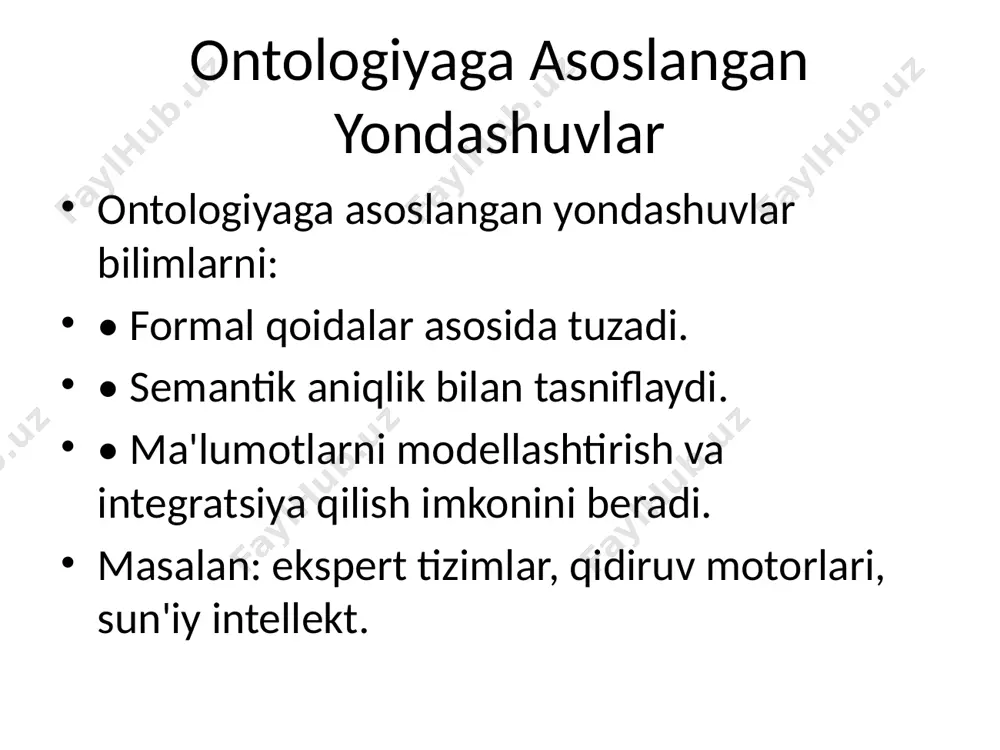 ontologiyaga asoslangan bilimlarni namoyish qilish usullari - Page 5