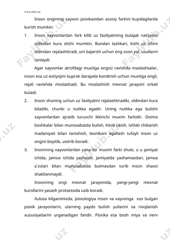 umumiy psixologiyaning predmeti va vazifalari - Page 5