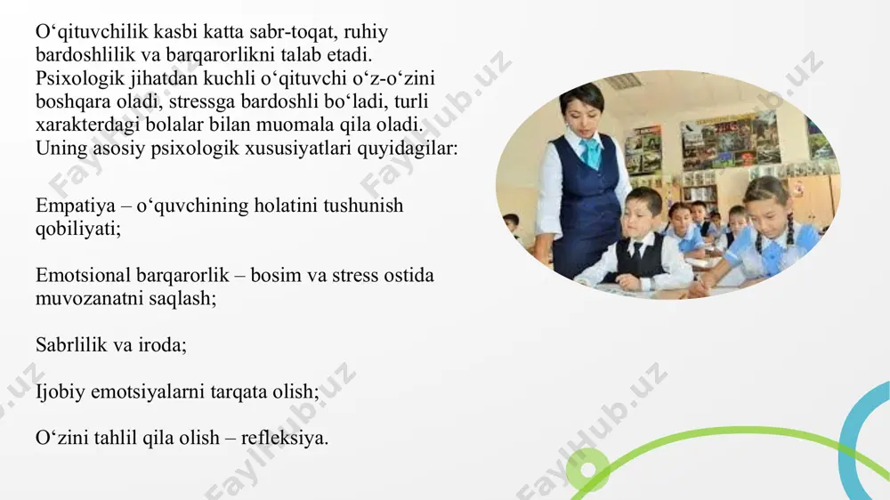 pedagogik faoliyatda o'qituvchining psixologik va pedagogik xususiyatlari - Page 5