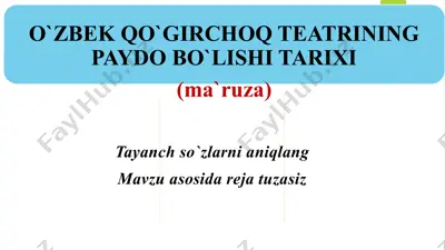 qo'g'irchoq o'yin — PPTX