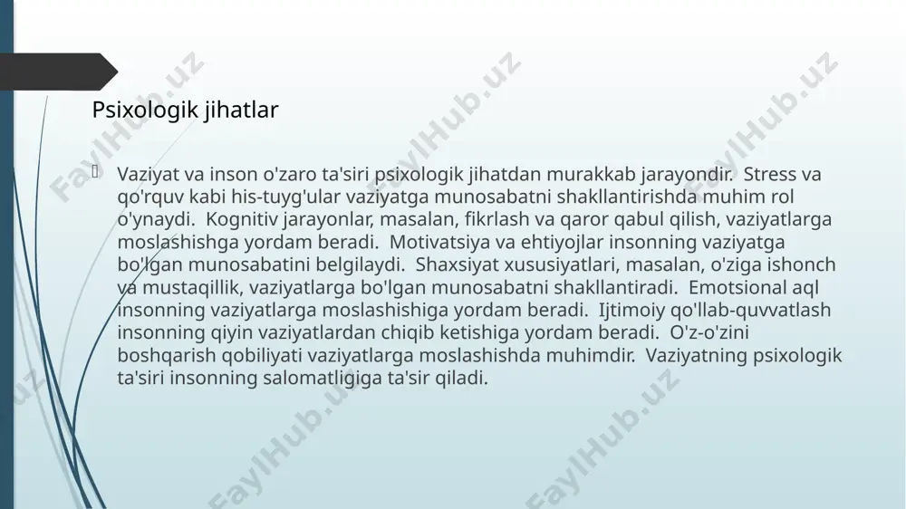 vaziyat va insonning o’zaro ta’sirining dinamik xususiyatlari - Page 5