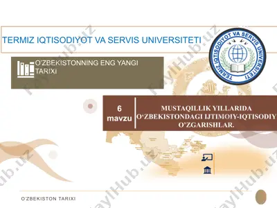 termiz iqtisodiyot va servis universiteti — PPTX