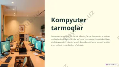 kompyuter tarmoqlar — PPTX